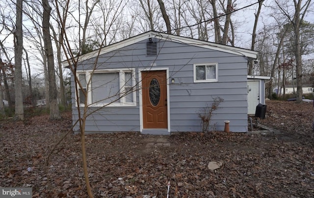 view of outdoor structure with a garage