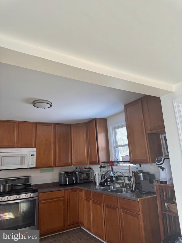 kitchen with gas range and sink