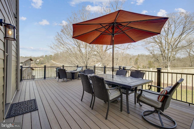 view of wooden deck