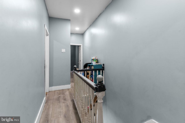 hall featuring hardwood / wood-style floors