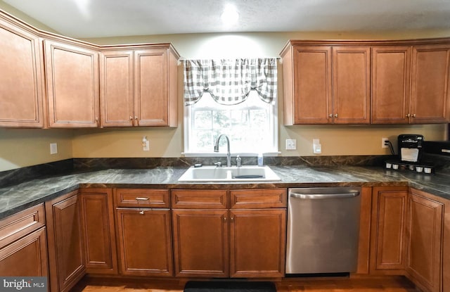 kitchen featuring dishwasher and sink