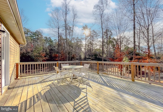 view of wooden deck