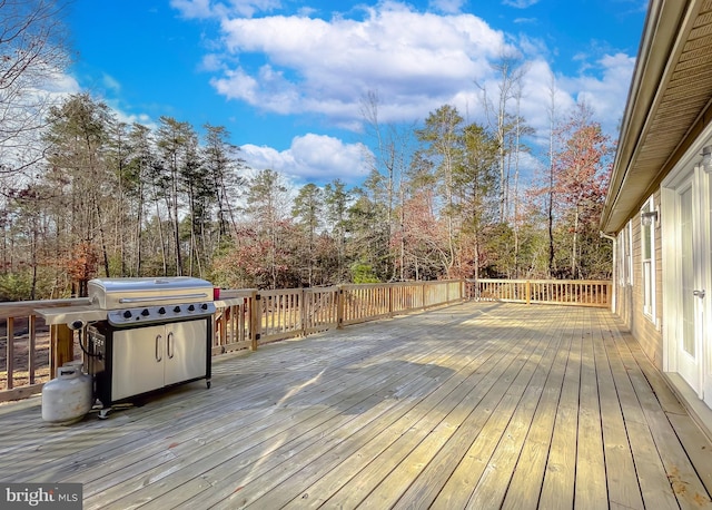 deck with grilling area