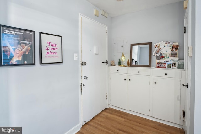 interior space featuring light hardwood / wood-style flooring