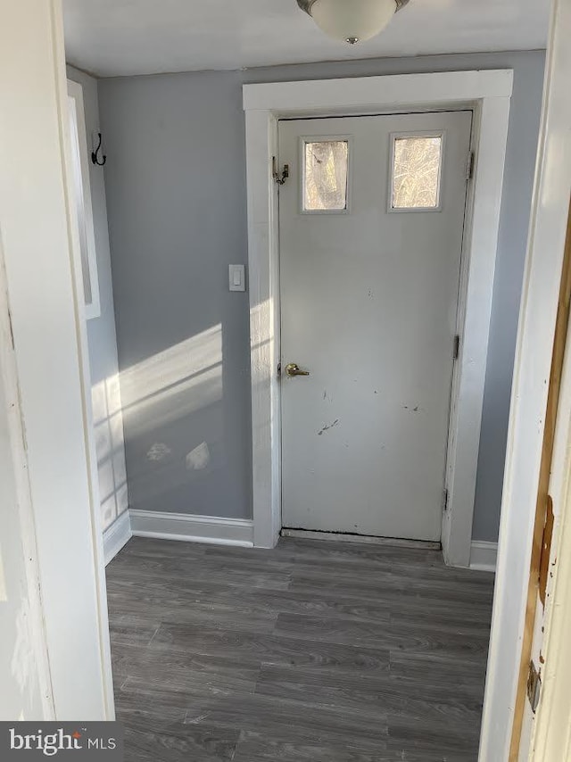 entryway featuring dark hardwood / wood-style floors