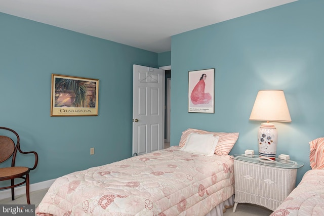 bedroom featuring carpet flooring