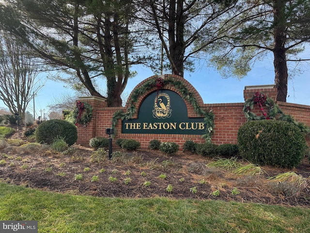 view of community sign