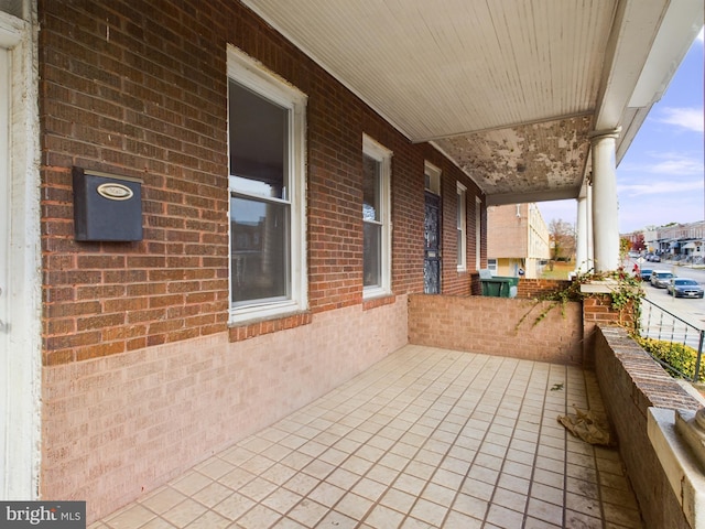 view of patio / terrace featuring covered porch