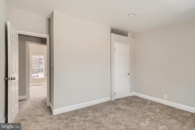 view of carpeted spare room