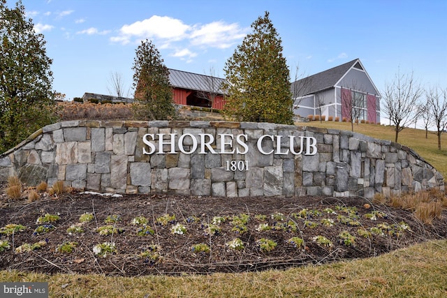 view of community sign