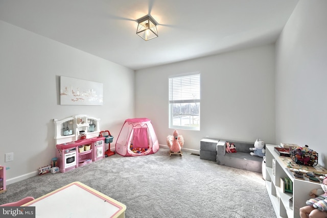 playroom featuring carpet flooring