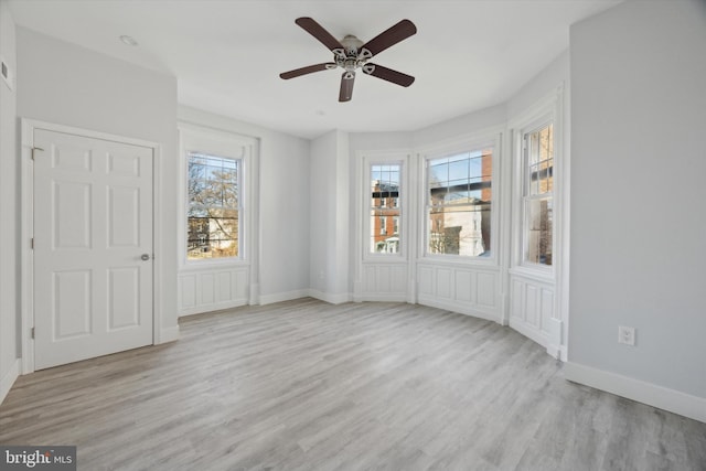 1939 W Diamond St, Philadelphia, PA 19121 - spare room with light wood-type flooring and a ceiling fan