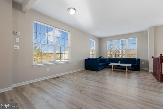 interior space with light wood-type flooring