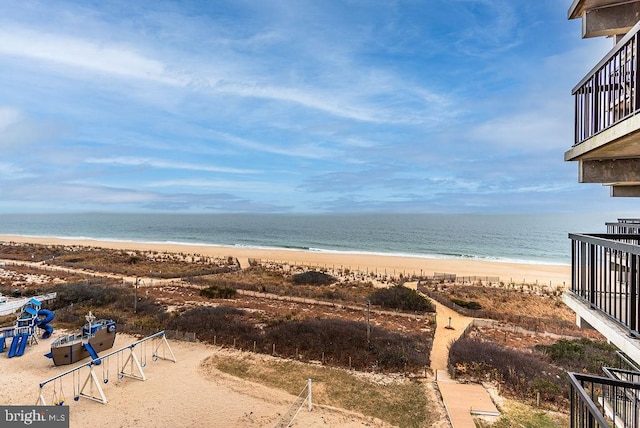 water view featuring a view of the beach