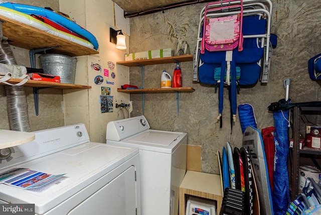 laundry area with washer and dryer