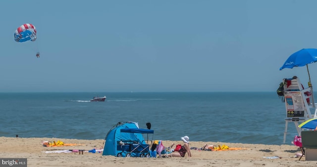 water view featuring a beach view