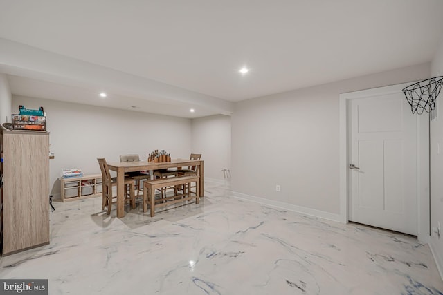 view of dining room