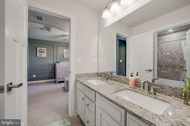 bathroom with vanity