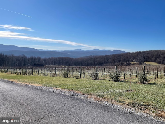 property view of mountains with a rural view