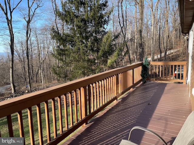 view of wooden deck