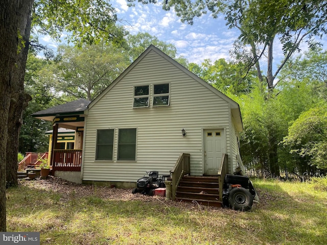 view of back of property