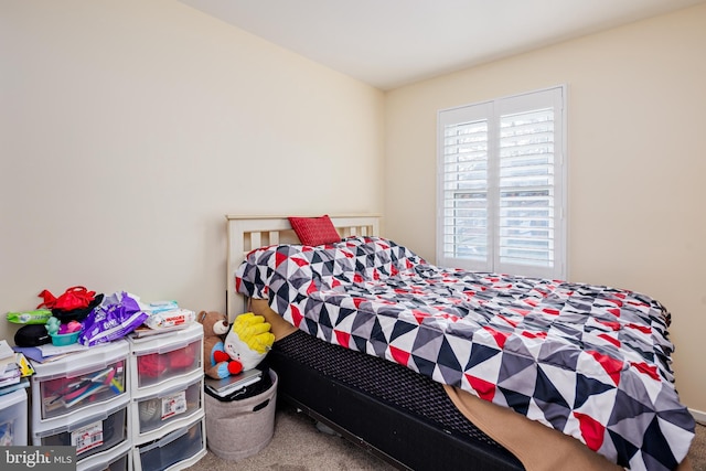 view of carpeted bedroom