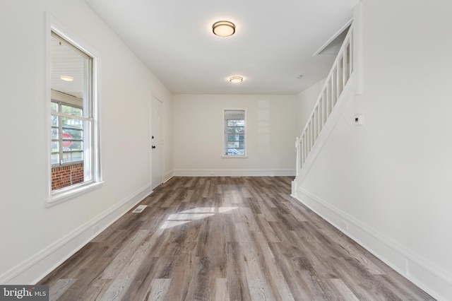 interior space featuring light wood-type flooring