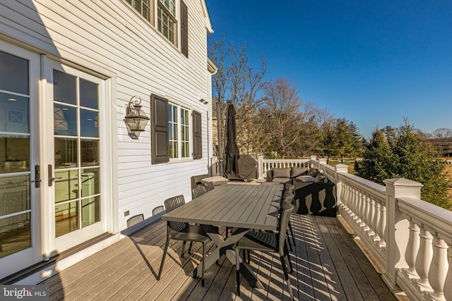 view of wooden terrace