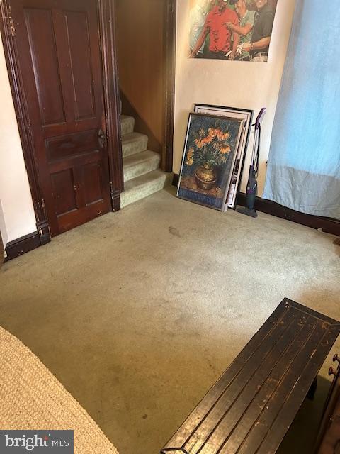 interior space with carpet flooring