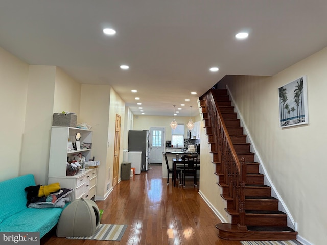 interior space featuring hardwood / wood-style floors