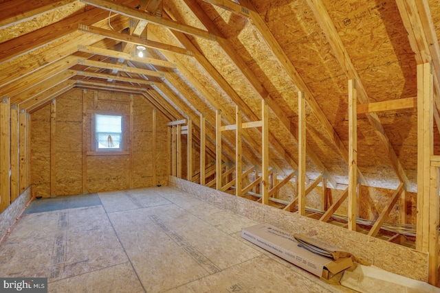 view of attic