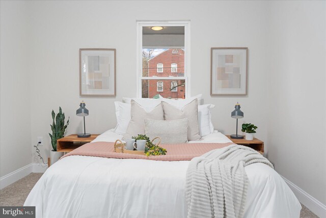 view of carpeted bedroom