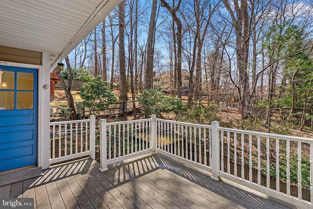 view of wooden deck