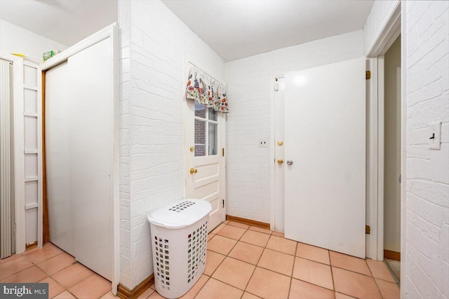 bathroom featuring tile patterned flooring