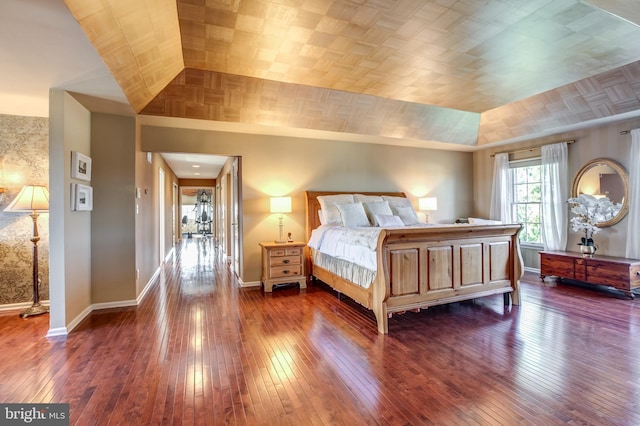 unfurnished bedroom featuring dark hardwood / wood-style flooring