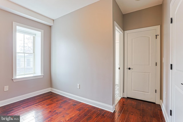 interior space featuring dark wood-type flooring