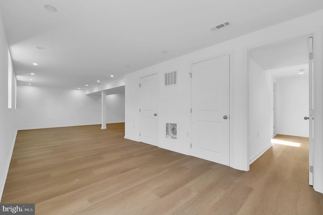 interior space with light wood-type flooring