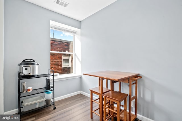 interior space featuring hardwood / wood-style floors