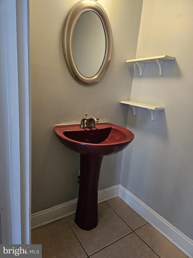 bathroom featuring tile patterned flooring