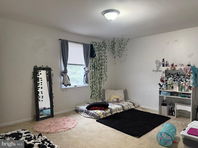 bedroom featuring carpet flooring