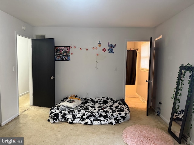 view of carpeted bedroom