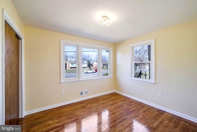 interior space with hardwood / wood-style floors