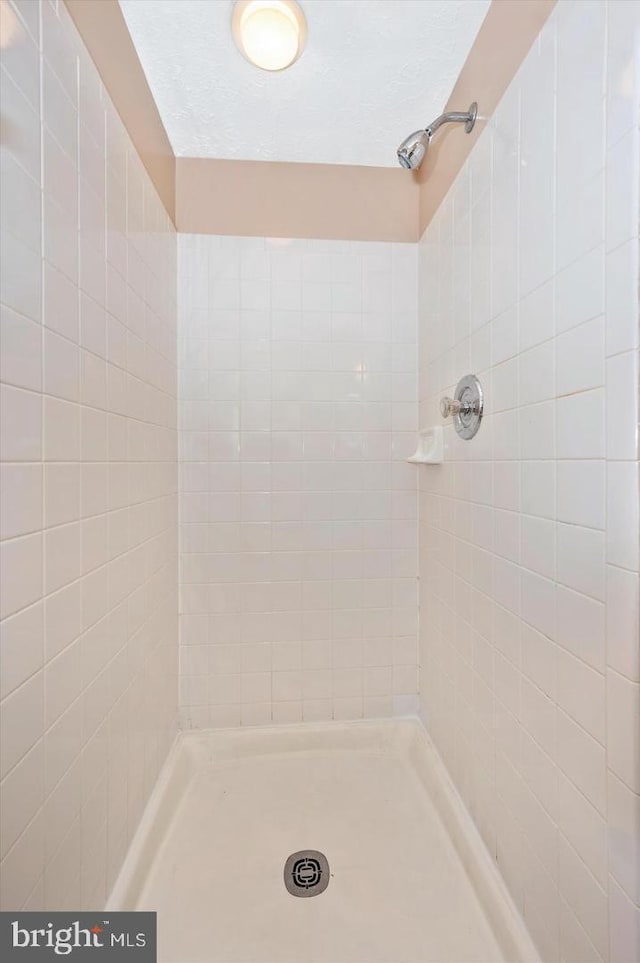 bathroom featuring a tile shower