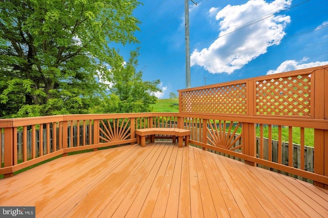 view of wooden terrace