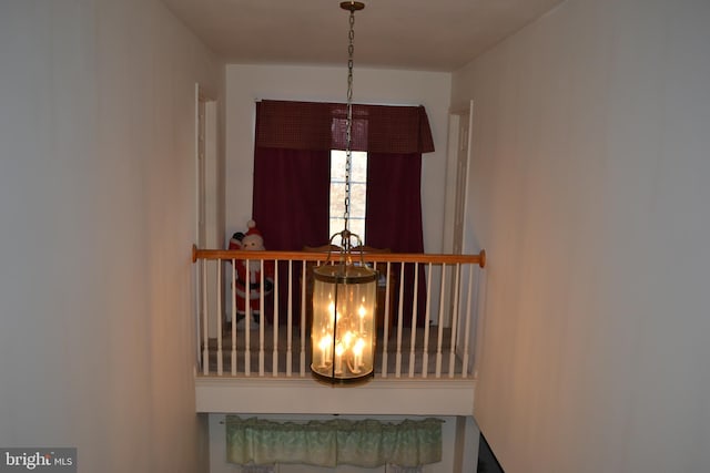 room details with a chandelier