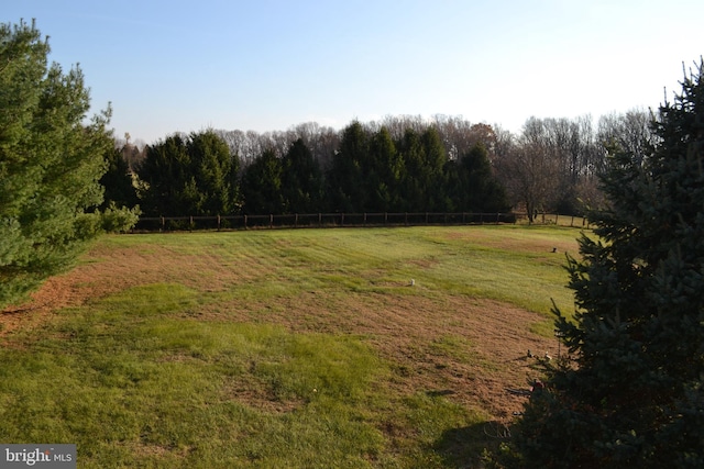 view of yard featuring a rural view