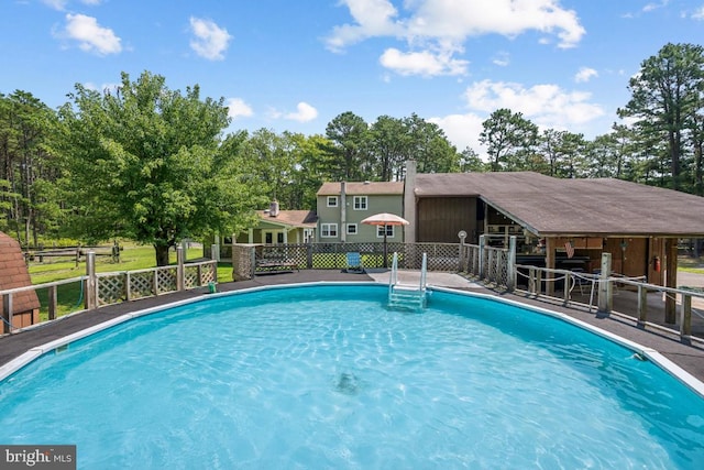 view of pool