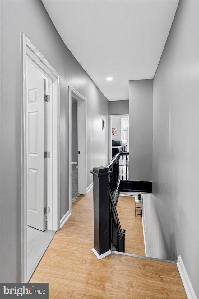 hall featuring hardwood / wood-style floors