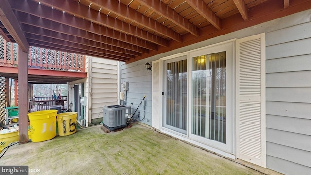 view of patio featuring cooling unit