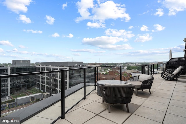 view of patio / terrace featuring a balcony